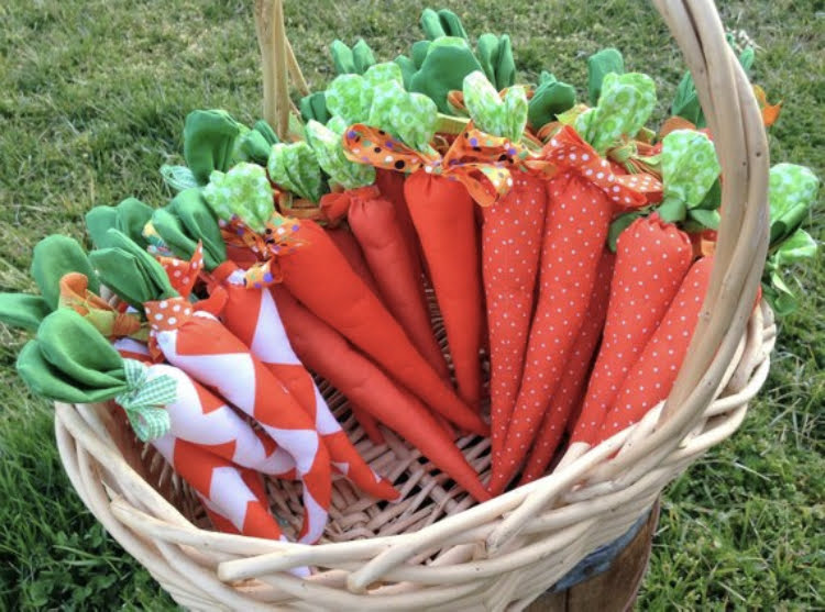 Fabric Carrots sold in sets of 3