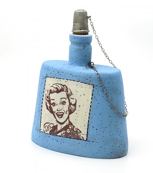 Well Behaved Woman Ceramic Flask