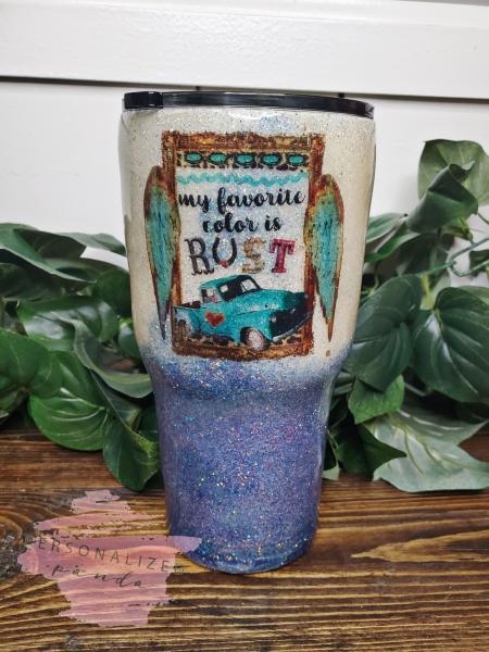 Rust is my favorite color 30 oz Glitter Tumbler picture