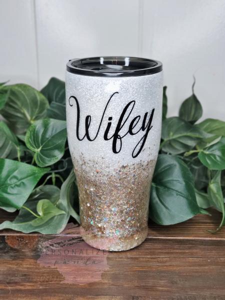 Wifey 30 oz Glitter Tumbler