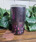 Purple Dinosaur Glitter 14 oz Tumbler