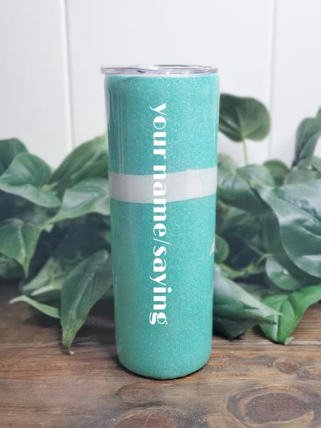 THE GIFT 20 oz Skinny Glitter Tumbler picture