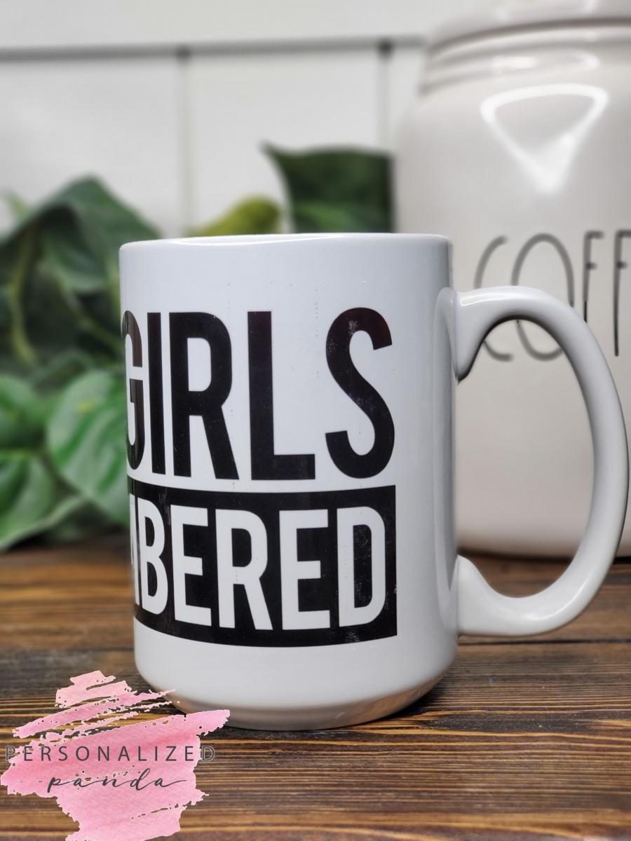 Dad of Girls #Outnumbered Mug picture