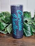 Carolina 20 oz Skinny Glitter Tumbler