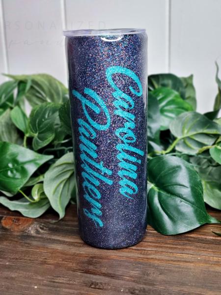 Carolina 20 oz Skinny Glitter Tumbler picture