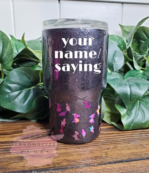 Purple Dinosaur Glitter 14 oz Tumbler picture