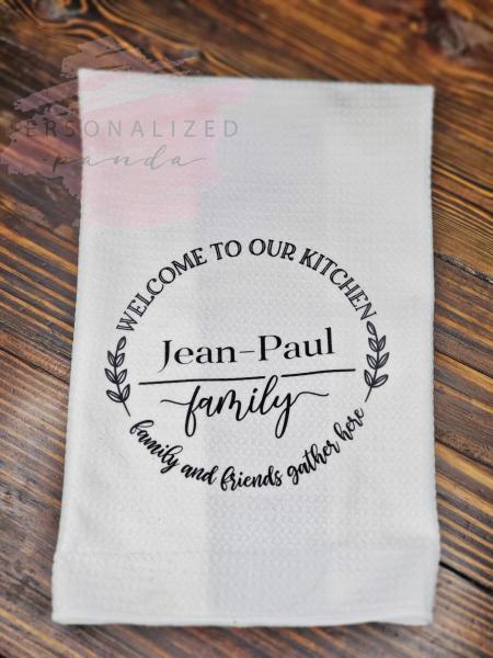 Family Name Kitchen Towel picture