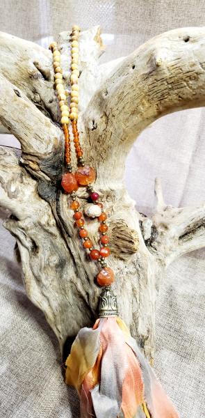 Sari Silk Tassel Necklaces picture