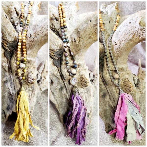 Sari Silk Tassel Necklaces picture