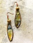 Brushwork dangle earrings