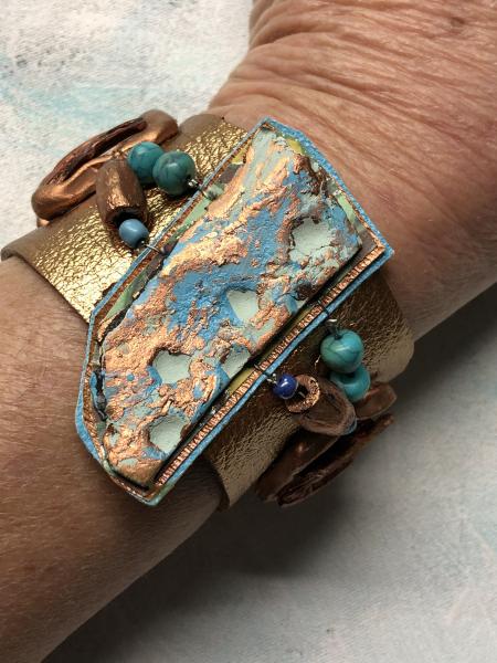 turquoise copper bracelet picture