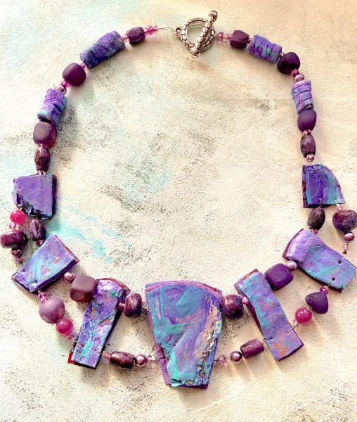 Blue violet yoke necklace