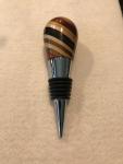 Striped Wood Wine Bottle Stopper