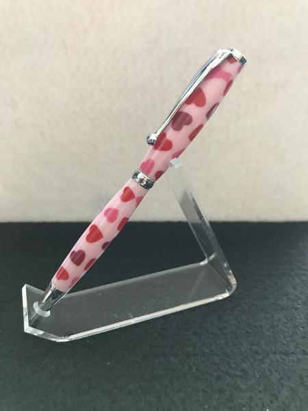 Pink Heart Acrylic Pen