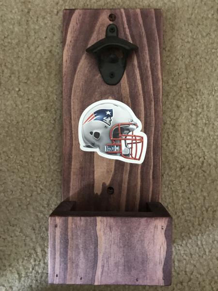 New England Patriots Helmet Beer Bottle Opener picture