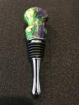 Green & Purple Swirl Acrylic Wine Bottle Stopper