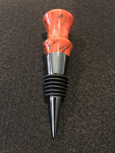 Orange Swirl Acrylic Wine Bottle Stopper