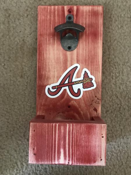 Atlanta Braves Red Beer Bottle Opener picture