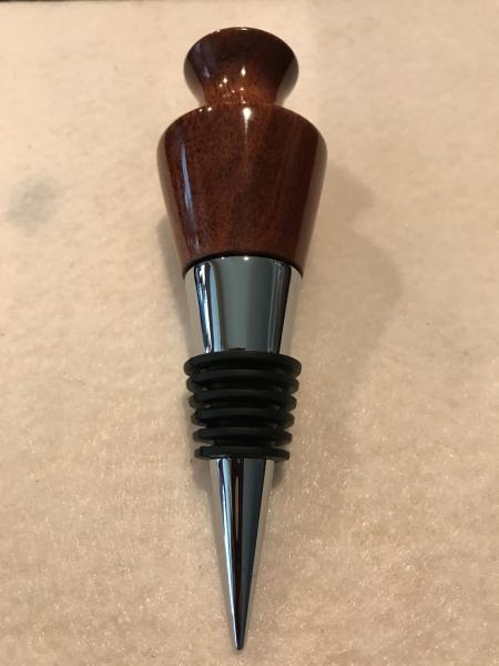 Polished Wood Wine Bottle Stopper