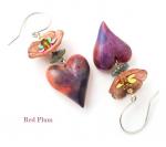 Handmade Hearts earrings, 3 styles