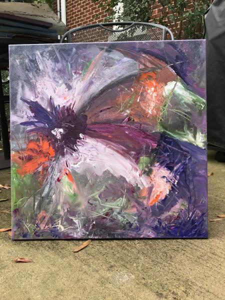 "Purple Cosmos" - Print from Original painting picture