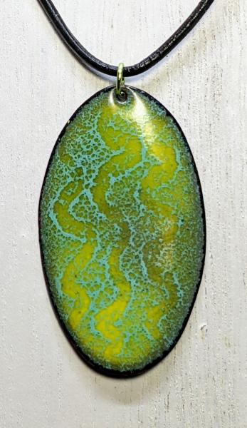 Green Enameled Pendant