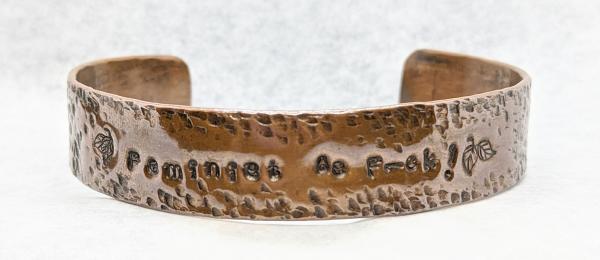 Bracelet, Stamped Copper Cuff picture