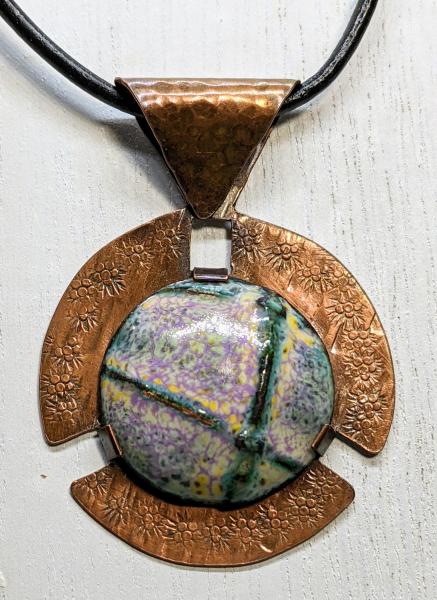 Fold Formed Enamel Pendant