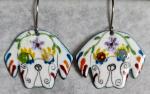 Enameled Puppy Calaveras Earrings