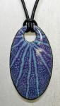 Enameled Oval Pendant