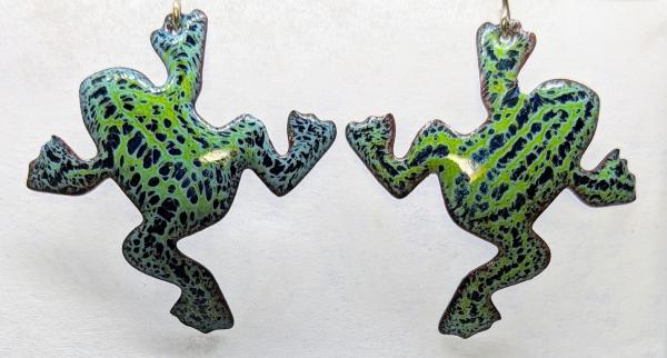 Enameled Frog Earrings picture