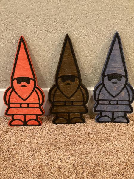 Wood Plaque - Gnome Large Figures (set of 3)