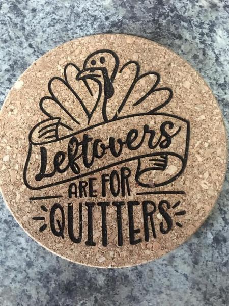 Cork Trivet - Turkey Leftovers