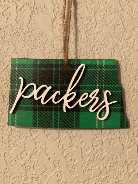 Ornament - Plaid State ND WF Packers