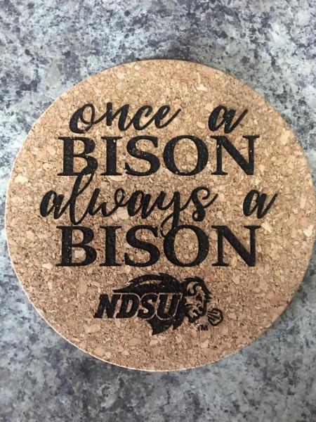 Cork Trivet - NDSU Bison