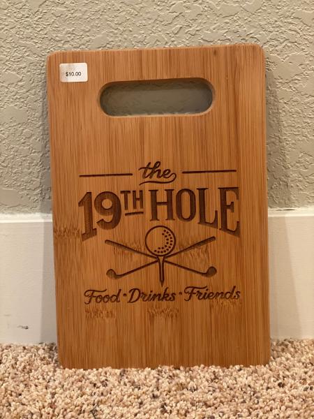 Cutting Board (small) - "19th Hole GOLF"