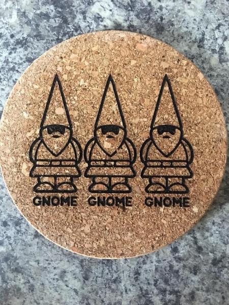 Cork Trivet - Gnome