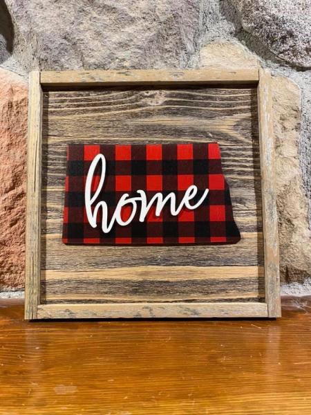 Wall Plaque - ND Home Buffalo Plaid