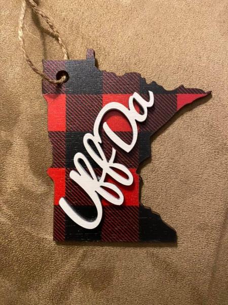 Ornament - Plaid State MN Buffalo
