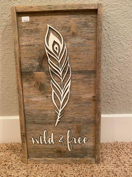 Wall Plaque - Feather Wild