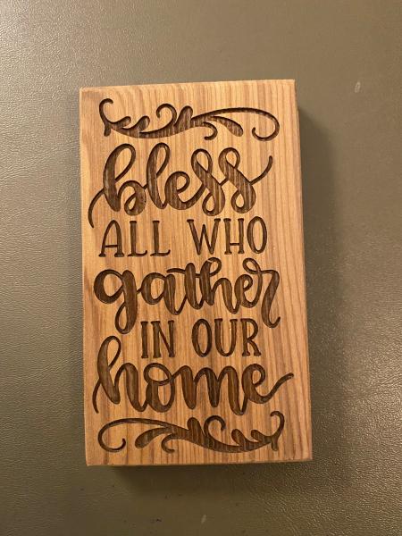 Small Wood Block Plaque - Gather Home