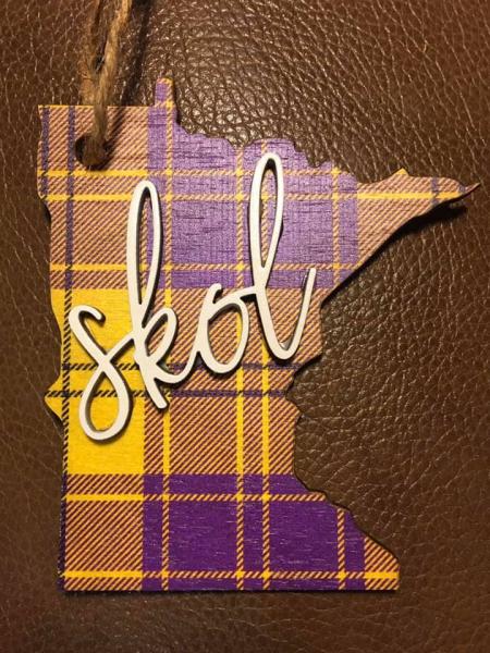 Ornament - Plaid State MN Skol