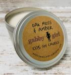 Oak Moss & Amber Scented Soy Candle (8oz)