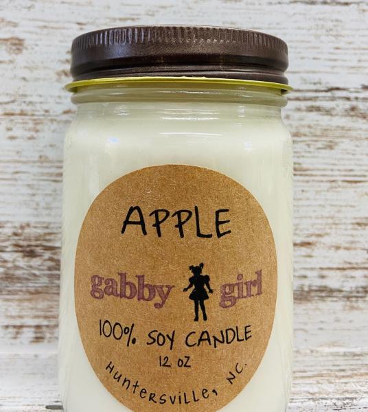 Apple Scented Soy Candle (12oz Jar) picture