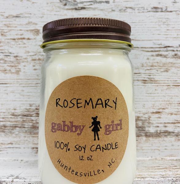 Rosemary Scented Soy Candle (12oz Jar)