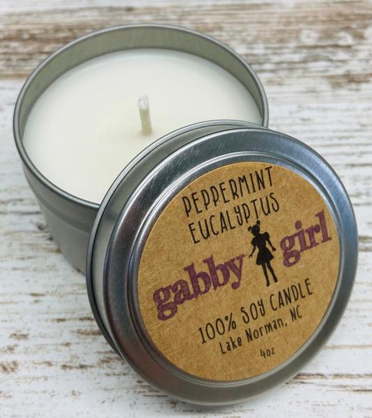 Peppermint Eucalyptus Scented Soy Candle (4oz) picture