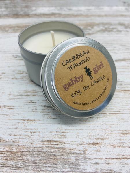 Caribbean Teakwood Scented Soy Candle (4oz) picture