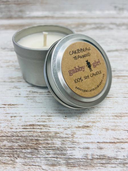 Caribbean Teakwood Scented Soy Candle (2oz) picture