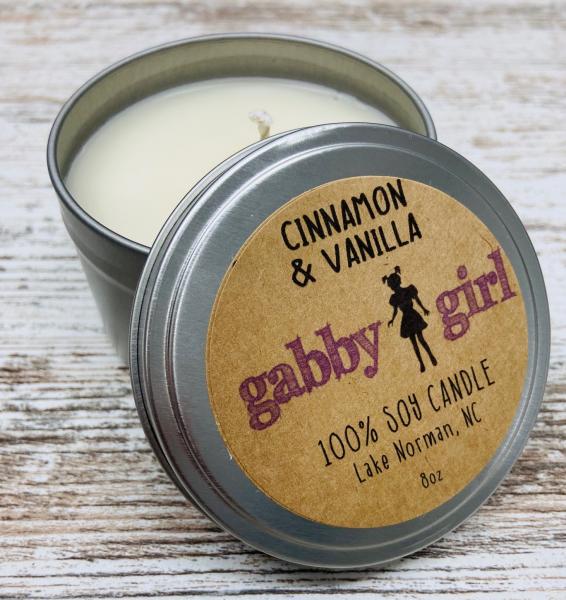 Cinnamon & Vanilla Scented Soy Candle (8oz) picture