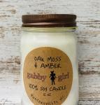 Oak Moss & Amber Scented Soy Candle (12oz Jar)
